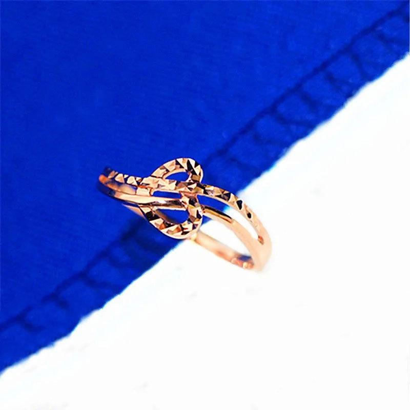 Color Gold Small Fresh Love Ring Buckle Ring Changeable Pure Purple Gold Niche Ring Plated Rose Gold Women
