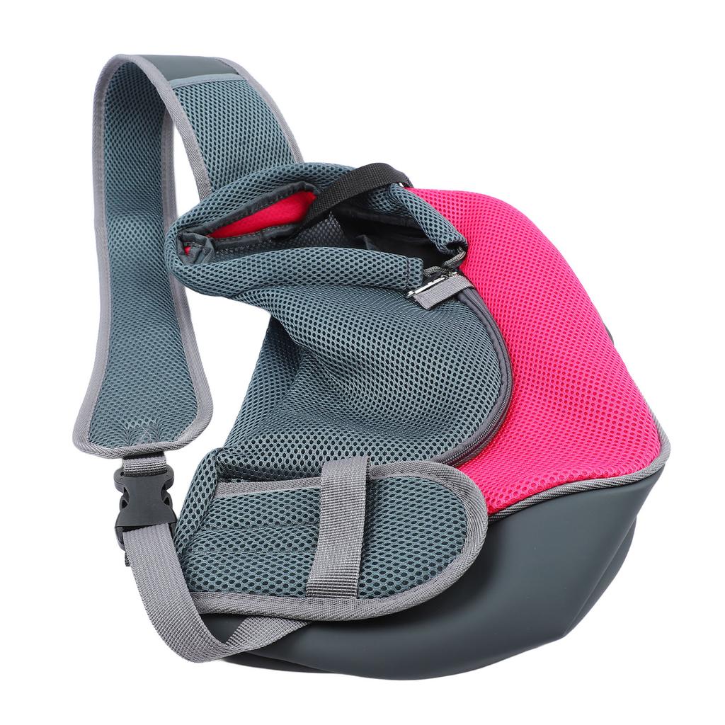 Pet Sling Breathable Mesh Portable Single Shoulder Bag Dog Carrier Sling for Outdoor Travel Rose