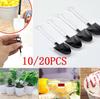 20Pcs Plastic Disposable Mini Shovel Spoon Potted Ice Cream Cake Spoon for Kids Dessert Tea Coffee Spoons Party Supplies