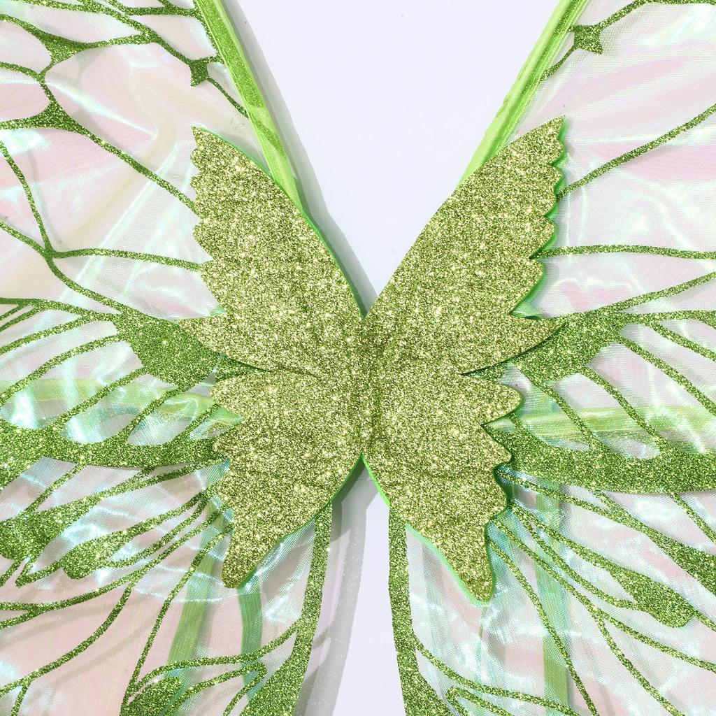 Butterfly Wings & Elf Ears Costume Accessory Set for Adults Kids, Complete Fairy Role Play Set for Masquerade Party & Halloween