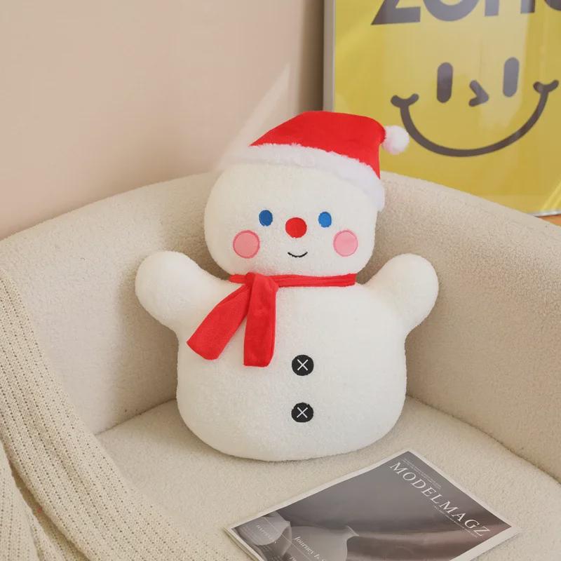 Santa Claus & Snowman Christmas Pillow – Holiday Decoration for Living Room, Sofa, Bedroom