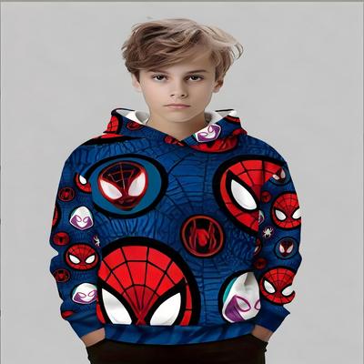 2026 Kinder-Kapuzenpullover 3D-Spinnen-Aufdruck Neue Herren- und Damen-Kapuzenpullover Lässige Neutrale Kapuzenpullover Kinder-Kapuzenpullover Kleidung