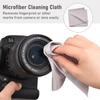 3-in-1 Camera Cleaning Kit with 1 Pair Anti-static Gloves + 1 Lens Brush + 1 Cleaning Cloth for