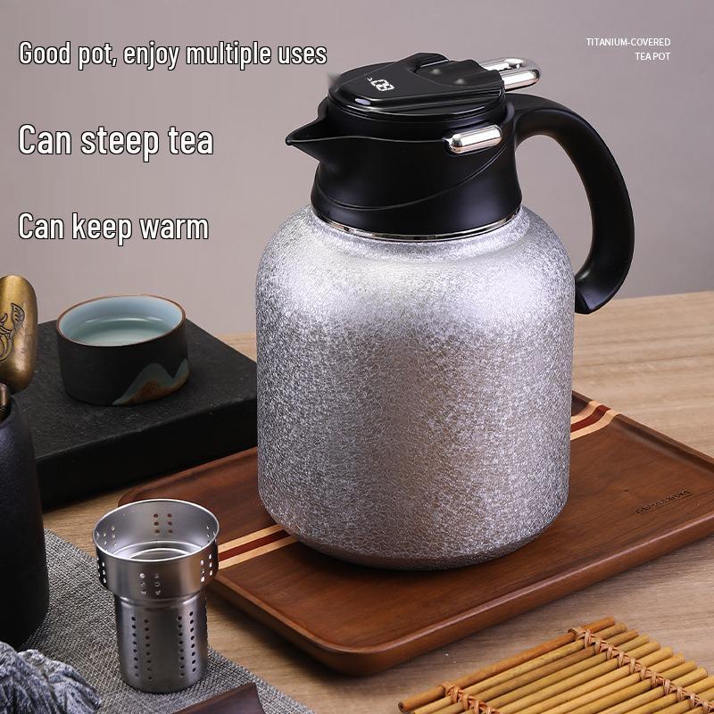 Titanium-Coated Large Capacity Temperature-Control Teapot for Home & Office