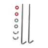 Universal Battery Hold Down Bolts Folding for Pulling Out Sheet Metal Secure Bracket Kit for Car and Truck