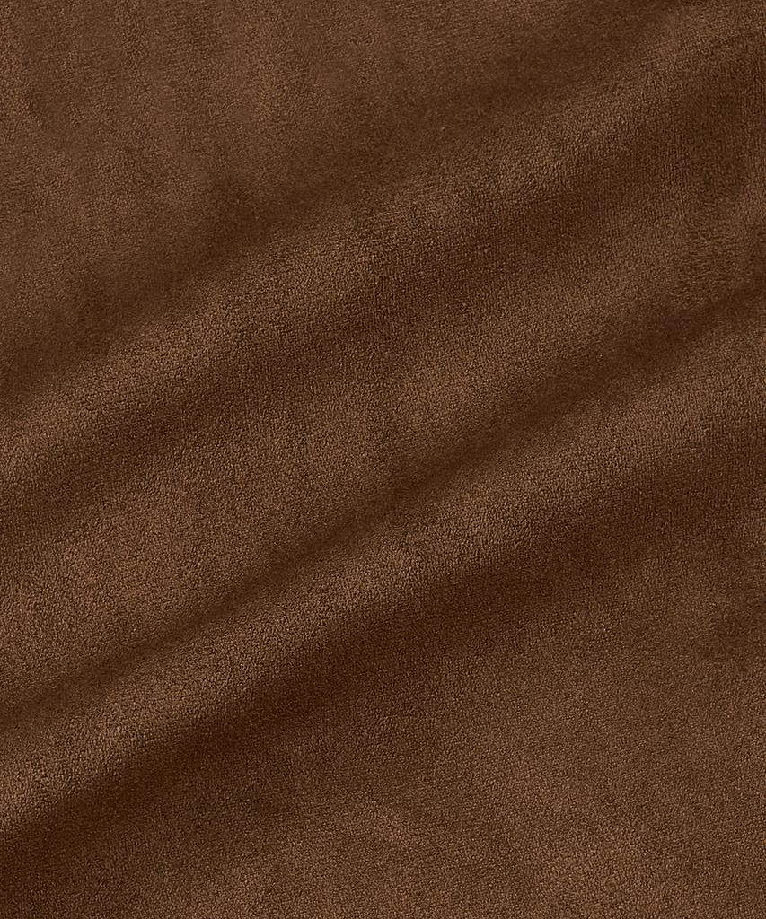 They Crop Suede Collar Jacket_Brown