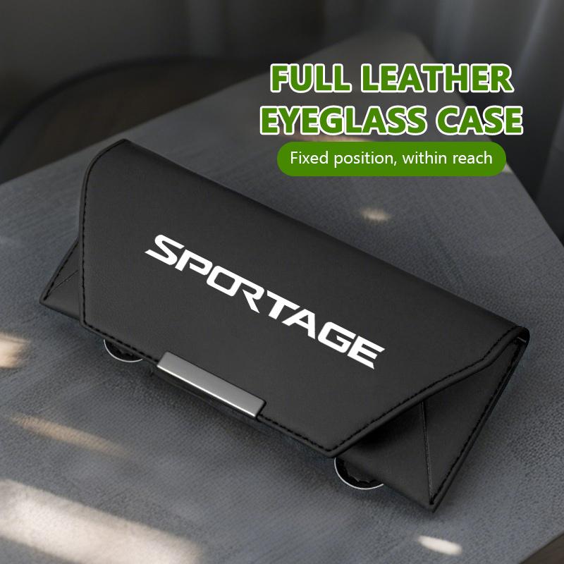 BBDW3 For KIA Car Sun Visor Eyeglass Storage Box Glasses Leather Protective Case Sportage Rio K5 K2 Optima Cerato Proceed Venga Sedona