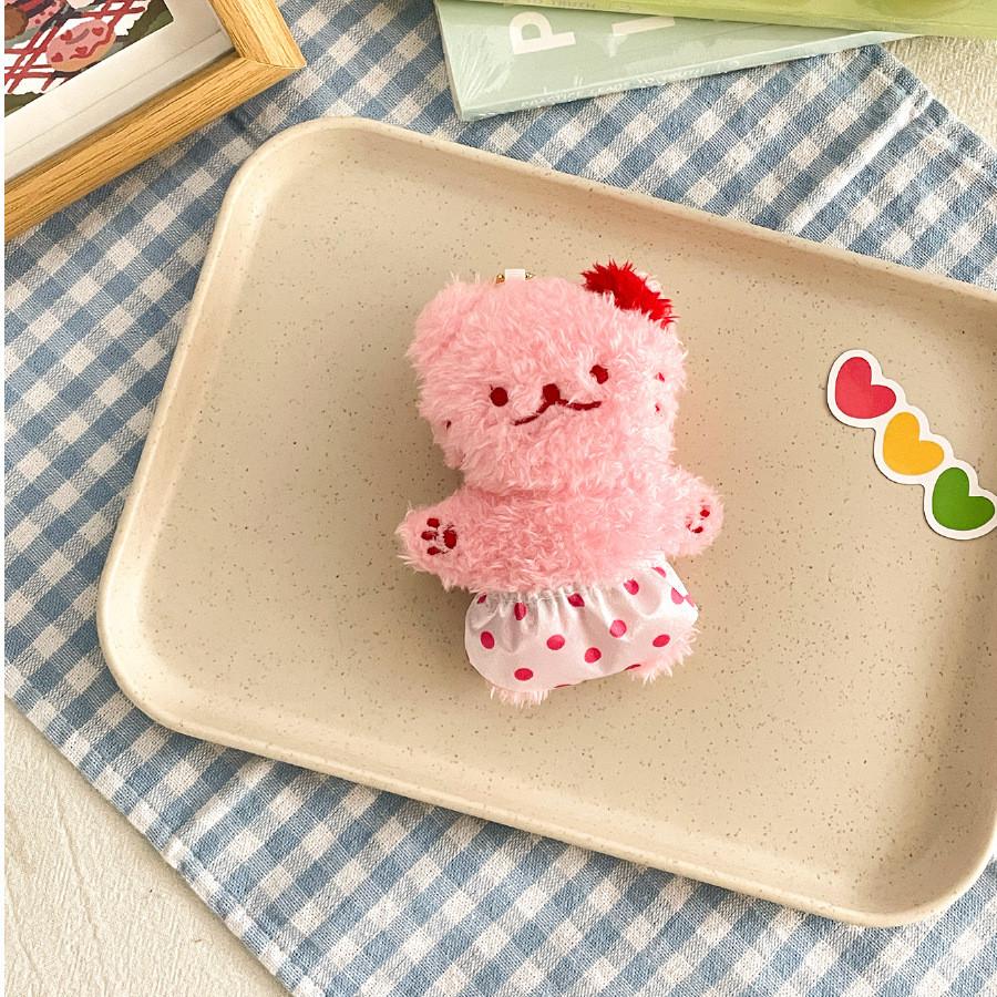 Cartoon Shorts Dog Rabbit Panda Plush Toy Keychain For Kids And Car Decor