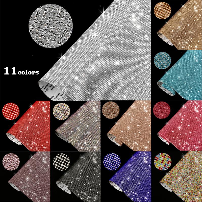 24x20cm Self Adhesive Acrylic Crystal Rhinestones Stickers For Car Decals Phone Scrapbooking Garment Accessories Diy Craft