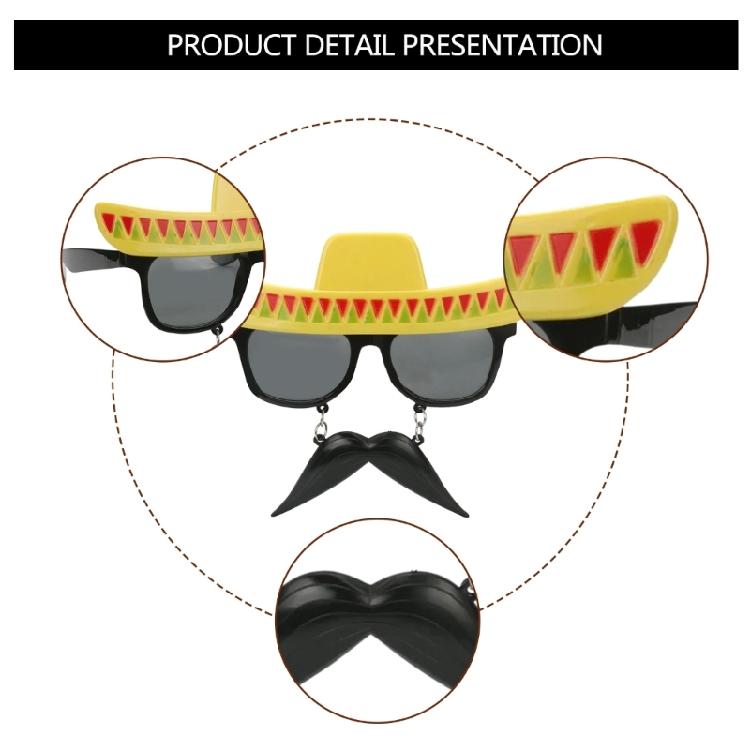 Neuheitsbrillen mit Schnurrbärten Cosplay-Brillen für Männer Frauen Musikfestival Halloween-Partys Cosplay