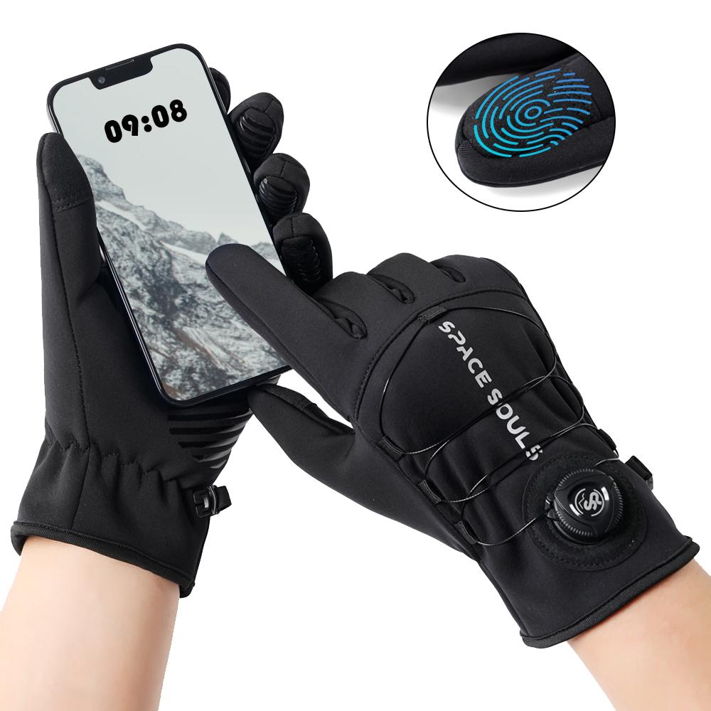 New Winter Warm Skiing Gloves Unisex Windproof Cold-proof Touch Screen Gloves For Men Outdoor Sports Running Hiking Cycling