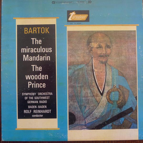 

LP Record BARTOK, SYMPHONY ORCHESTRA OF THE S - Miraculous Mandarin / The Wooden Pr TV34086S Turnabout 1971 US Classical Used