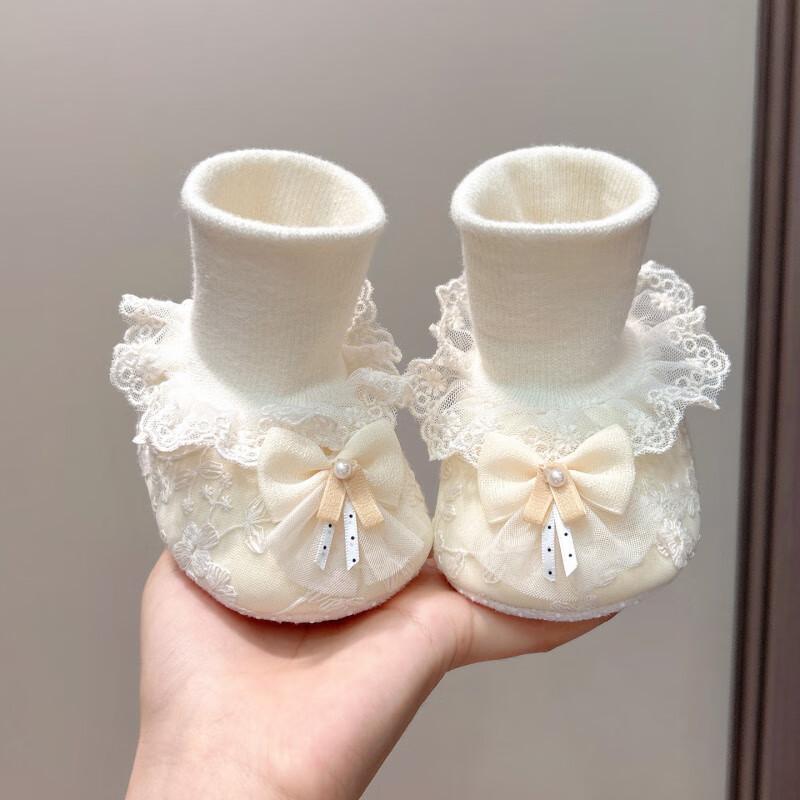 

Baby Shoes and Socks Spring and Autumn Mid-Calf Non-Slip Indoor Shoes for Toddlers Princess0-6Warm Socks for Winter L Inner Length12cm Sugges