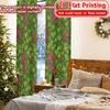 2pcs, 2D FLAT PRINTING Curtains (Without Rod) Floral Stone Passage Christmas Festival Creative Curtains Fabric Curtains Festive