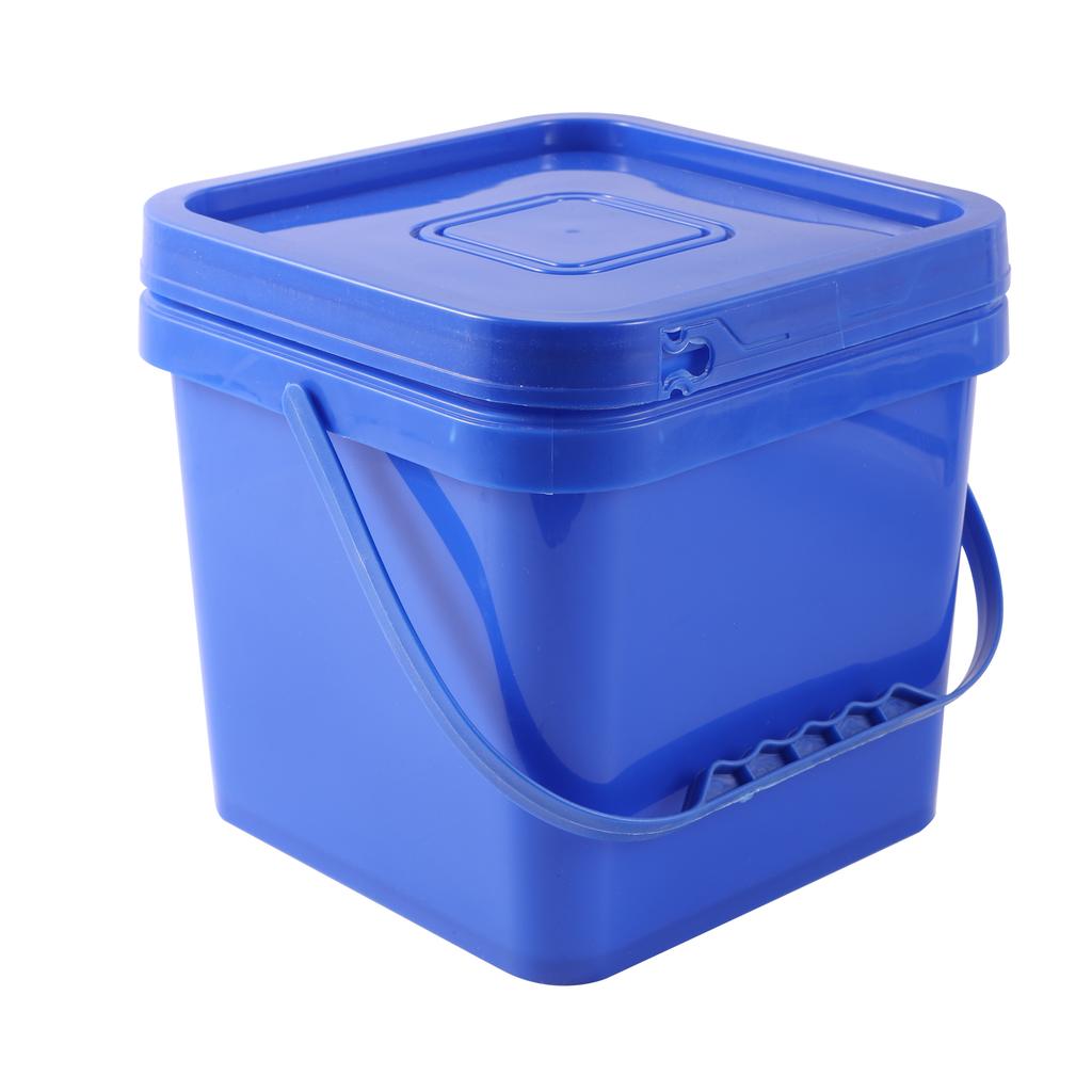 5L Quail Chicken Drinking Bucket With Drinking Cup Portable Thickened Bucket With Lid Square Pet Food Storage Plastic Bucket