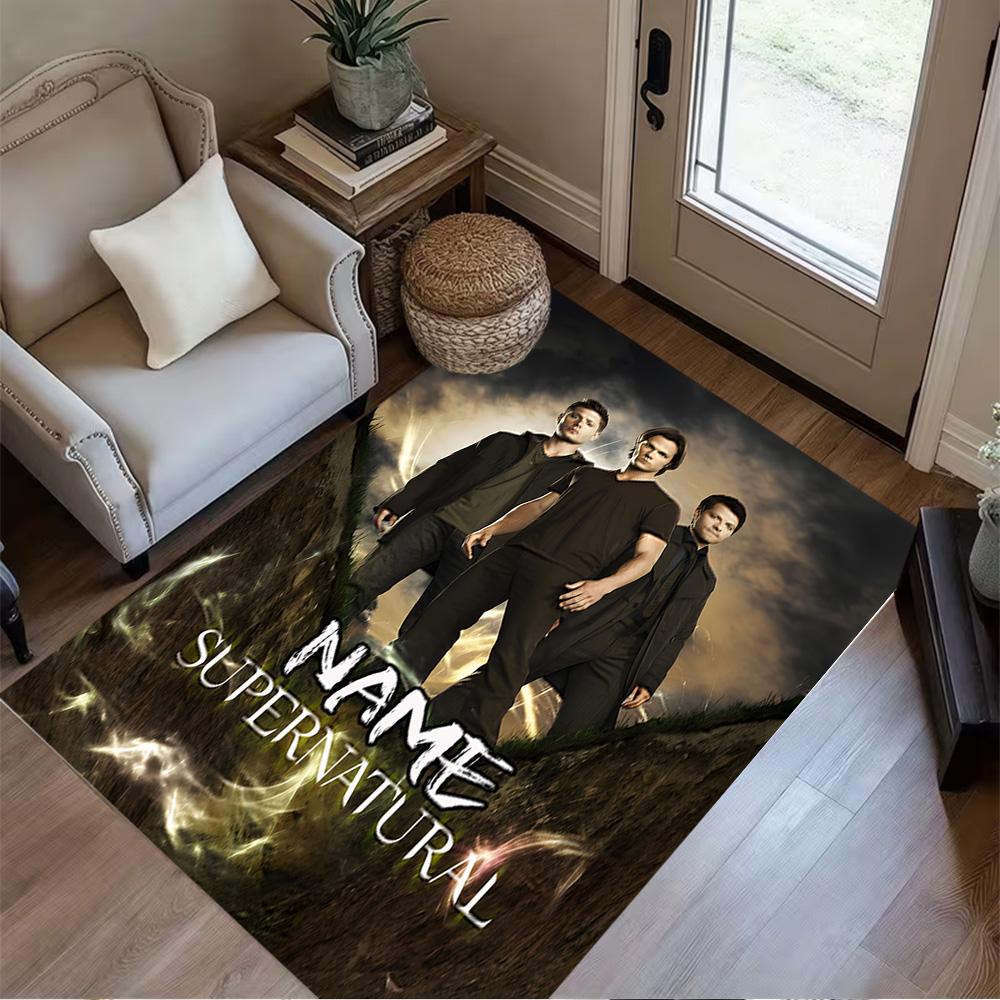 Supernatural Series Poster Personalized Text Carpet Suitable for Living Rooms Study Room Kitchen Hallway Antislip Carpet Decorate Offices