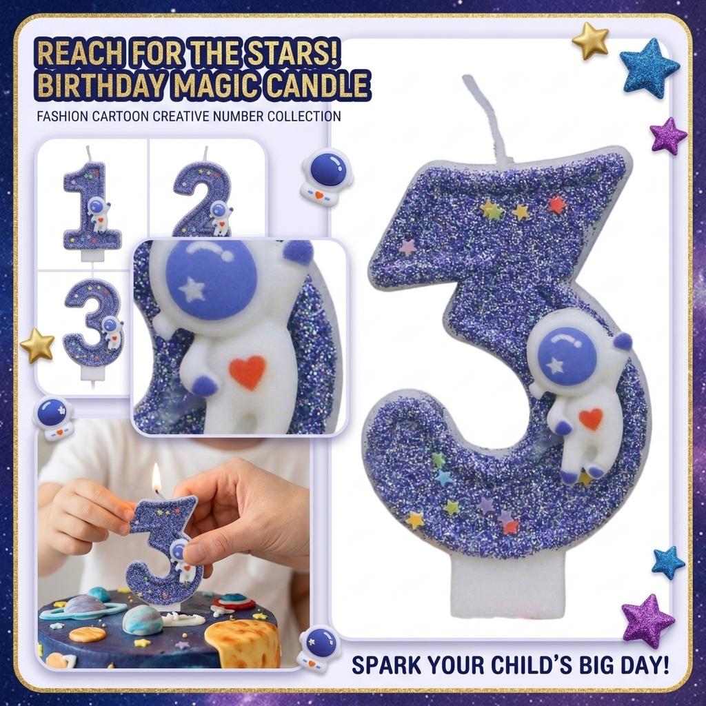 Fashion Cartoon Creative Birthday Candles Party Digital Candles