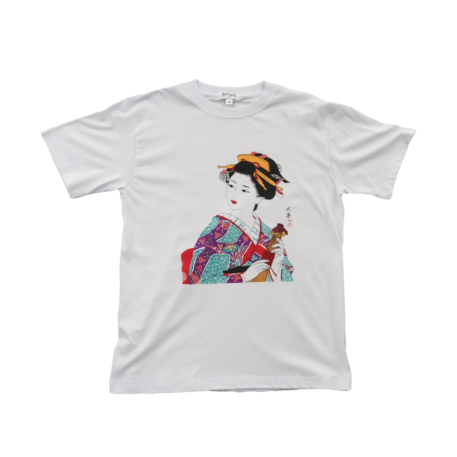 Japanese Souvenir Maiko 3L White Shin-ei [T-shirt (Green)]