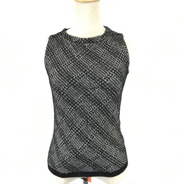 STRAWBERRY-FIELDS Made in Japan Sleeveless Cut and Sew Tank Top Women’s Size S-M Black(USED)