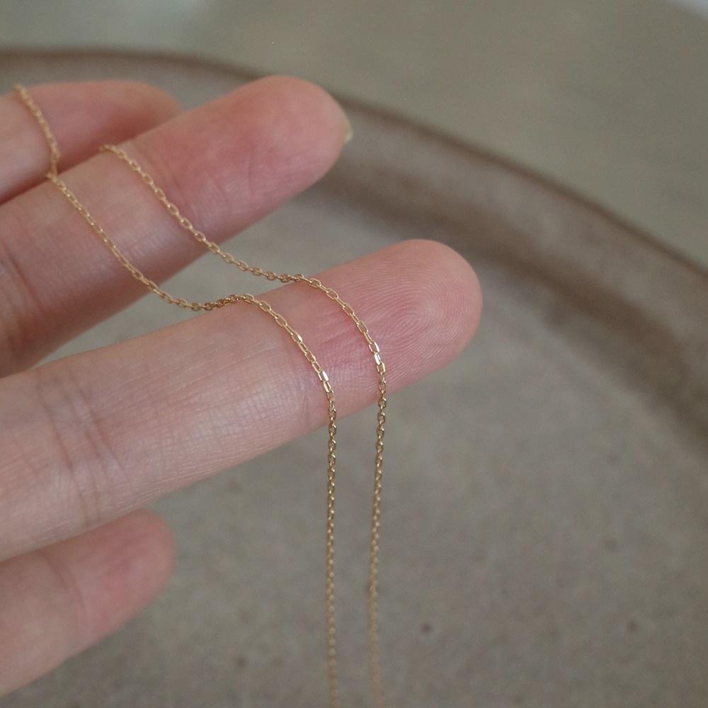 Delicate 14K Gold-Plated 925 Sterling Silver Necklace with Invisible Thin Chain and Pendant