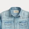Polo Ralph Lauren FW22 Patch Pocket Single-Breasted Denim Long Sleeve Shirt Men Shirts Blue 710864086-001