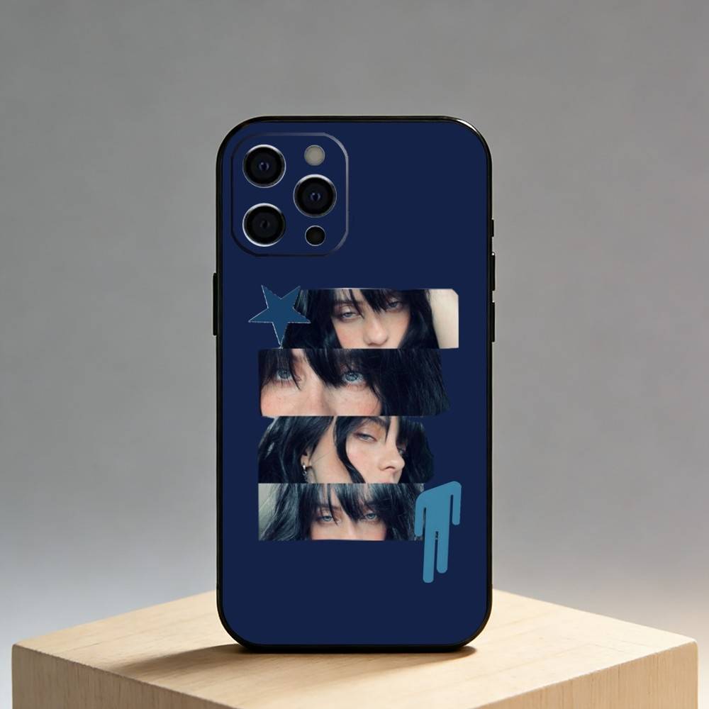EPC Singer B-BillieS Phone Case For iPhone17,16,15,14,13,12 Plus,Max Soft Silicone Black Cover