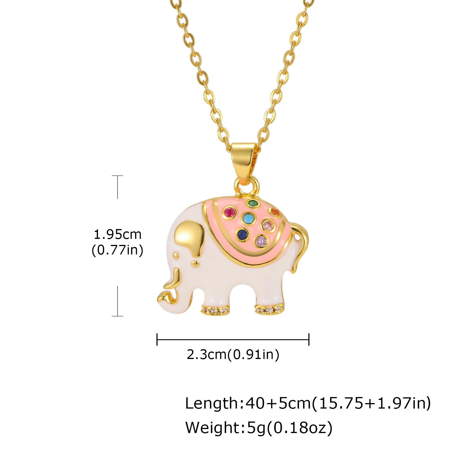 

Niche Design Women S Pendant, Copper Dripping Elephant Pendant Necklace Pnb-393 золотой