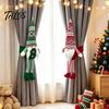 Holiday Home Decor Accessories Christmas Plush Gnome Curtain Buckle, Scandinavian Santa Doll Tiebacks, Holders Faceless Dwarf Holdback Fastener