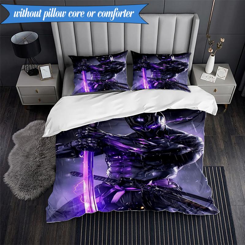 3PCS Panther In Action Bedding Set,Including 1pc Duvet Cover And 2pcs Pillowcases Perfect for Bedroom, Dormitory, Fan Christmas Gift