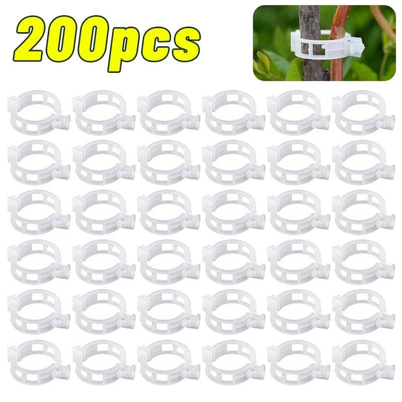 Plant Support Clips Reusable Plastic Plant Vine Strapping Grafting Fixing Holder Vegetable Tomato Climbing Tools Garden Supplies