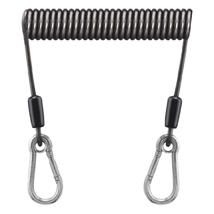 Выдвижной спиральный шнур Растягивающиеся спирали Брелок Противопотерянный рыболовный ремешок Пружинная спираль с карабином Пружинная спираль Брелок 1.2 meters