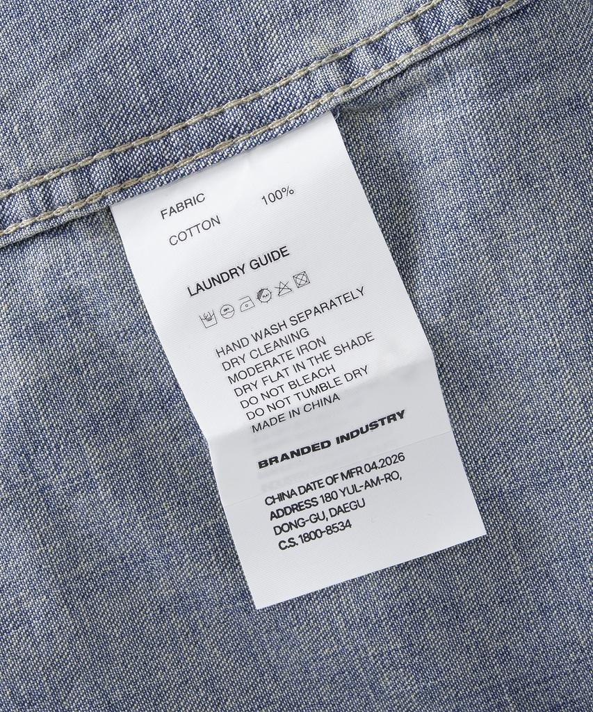 Beulaendideu Western Denim Half Shirt [Light Blue]