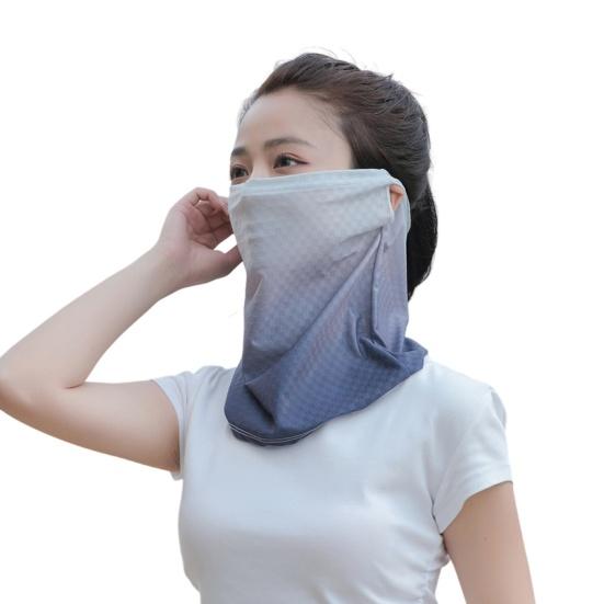 Summer Activities Face Guard Ice Silk Sunscreen Cover for Face белый/серый