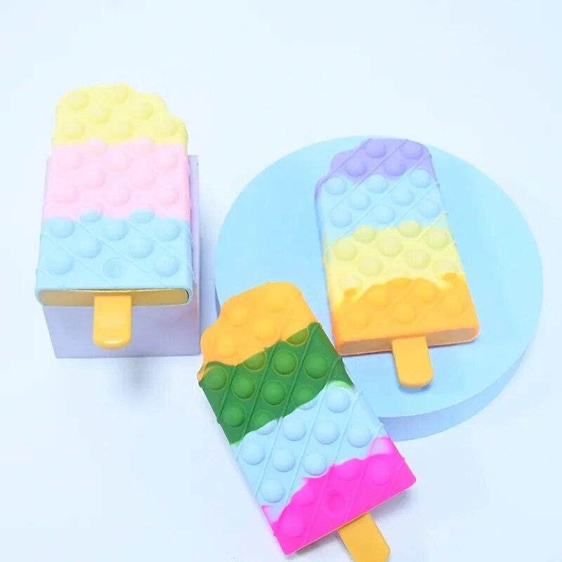 Push Bubble Fidget Spielzeug Erwachsener Stressabbau Sensorisches Spielzeug Eisdiele Brett Weiche Quetschblase Anti-Stress-Spiel