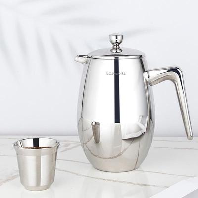 Dzbanek do kawy French Press ze stali nierdzewnej 304 z dzióbkiem w kształcie litery U