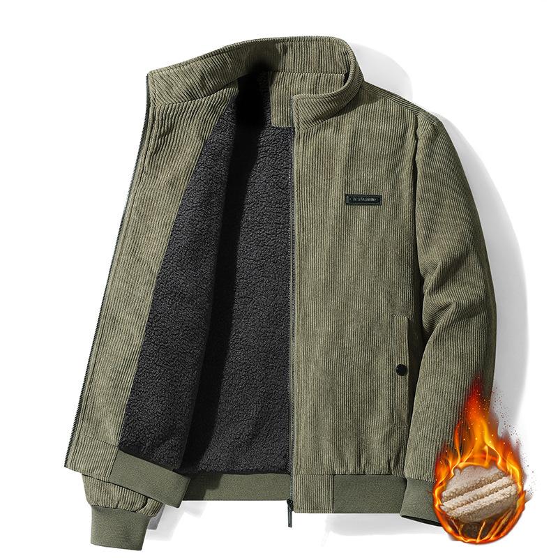 Men's Warm Padded and Thickened Fall and Winter Jacket Stand-up Collar Casual Jacket In The Youth Warm Jacket Coat