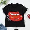 Women T-shirt Disney Car Pixar Lightning McQueen Print Short Sleeve Tshirts Cartoon Summer Short Sleeve T Shirts and Blouses Top