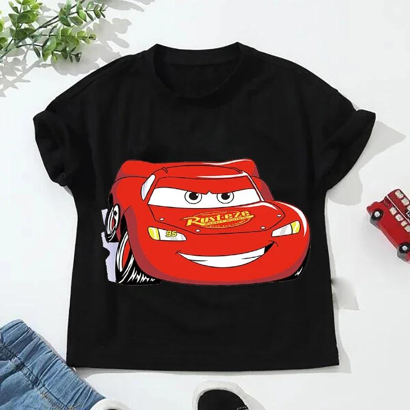 Women T-shirt Disney Car Pixar Lightning McQueen Print Short Sleeve Tshirts Cartoon Summer Short Sleeve T Shirts and Blouses Top