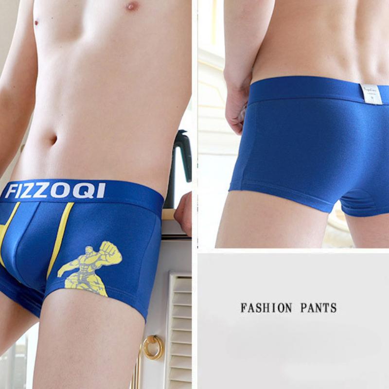 Men's Sexy Underwear Boxer Shorts Pure Cotton Fashion Cartoon Shorts  Year Breathable Aro Pants Youth Bottom Underpants