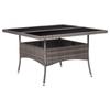 Day and Night - Day and Night Garden Dining Table Synthetic Rattan and Grey Glass