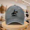 A MenS Baseball Cap Featuring a Horse Riding Design This Stylish And Casual Hat Is Adjustable And Perfect for Outings During S
