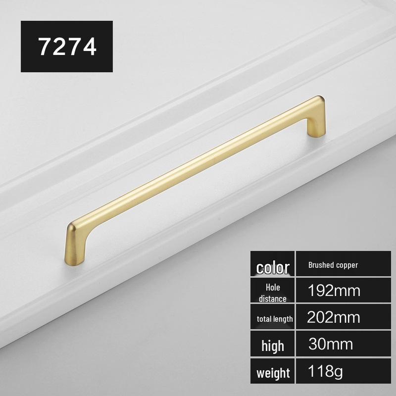 Modern Gold and Black Zinc Alloy Cabinet and Wardrobe Door Handles