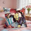 EEnsemble Stars Anime Cushion Cover Square Short Plush Pillow Case Living Room Sofa Home Decor Funda X