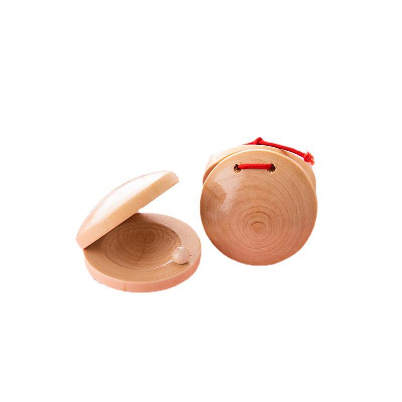 Orff Wooden Cartoon Rattle - Baby Musical Instrument for Auditory Training