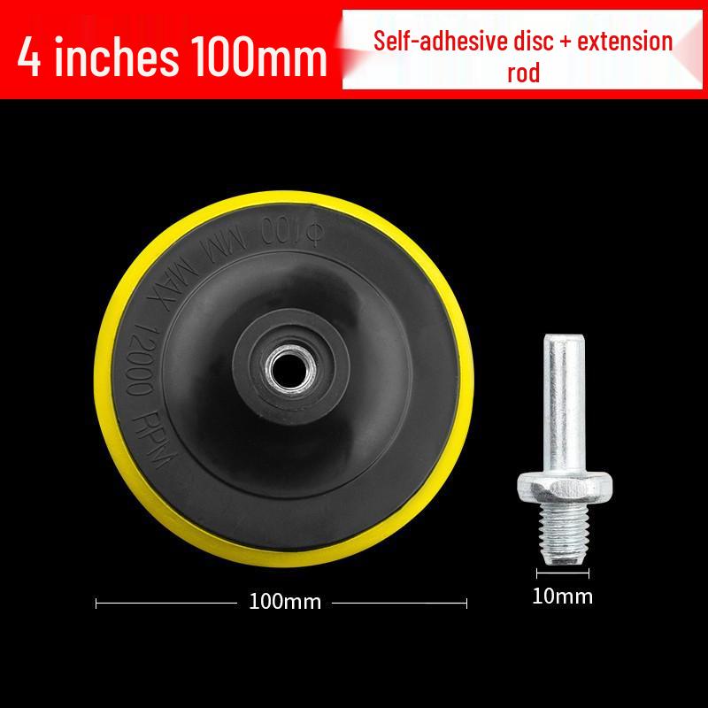 4" Sandpaper Flocking Woodworking Polisher with Self-Adhesive Hook & Loop Angle Grinder Sanding Discs