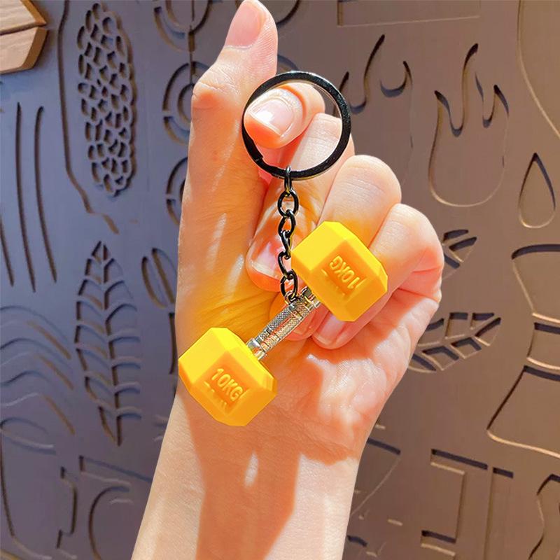 High-Grade Mini Fitness Equipment Keychain Charms & Ornaments