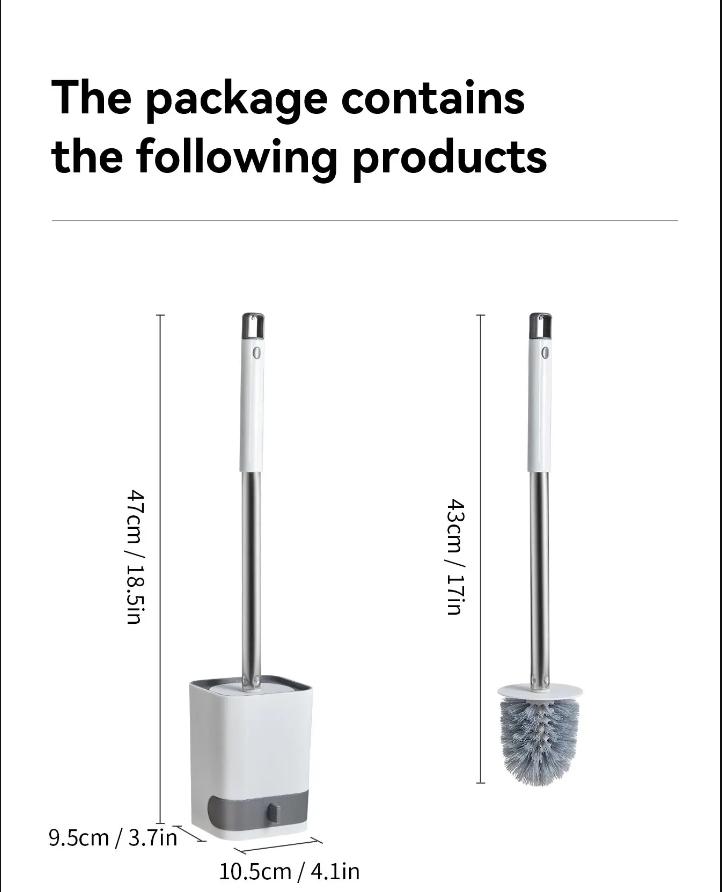 

Пластиковая туалетная щетка настенного крепления без сверления со сливным держателем Щетка для чистки унитаза Инструменты для уборки туалета и ванной белый
