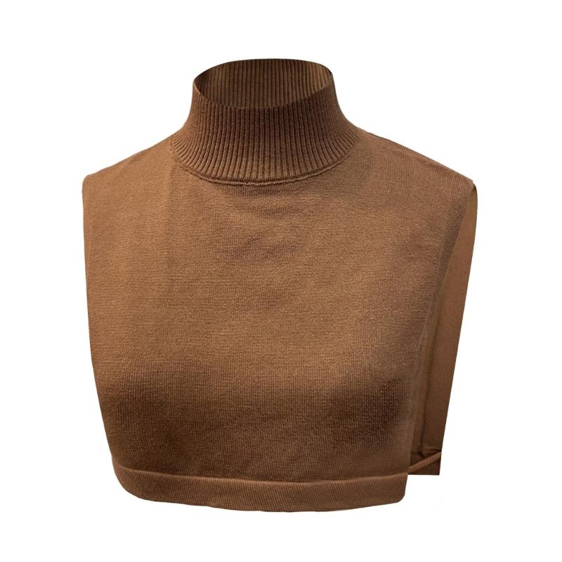 Ribbed Shawl For Women Winter False Collar for Women Neck Wrap Men Women Turtleneck Collar Ribbed Knitted Elastic