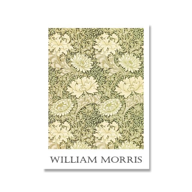 William Morris Leinwanddruck Victoria and Albert Museum Ausstellungsplakat London Underground Jugendstilgemälde Wanddekoration