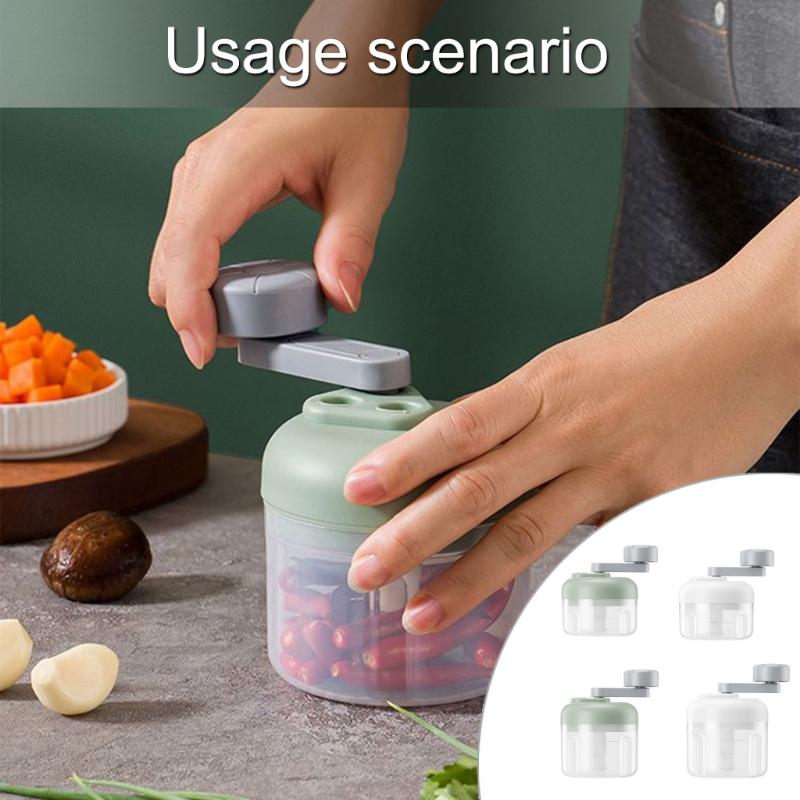 Tragbare Knoblauchpresse Handkurbel Kleine Knoblauchreibe Effizienter Tragbarer Knoblauchhacker Geschenk für Kochbegeisterte
